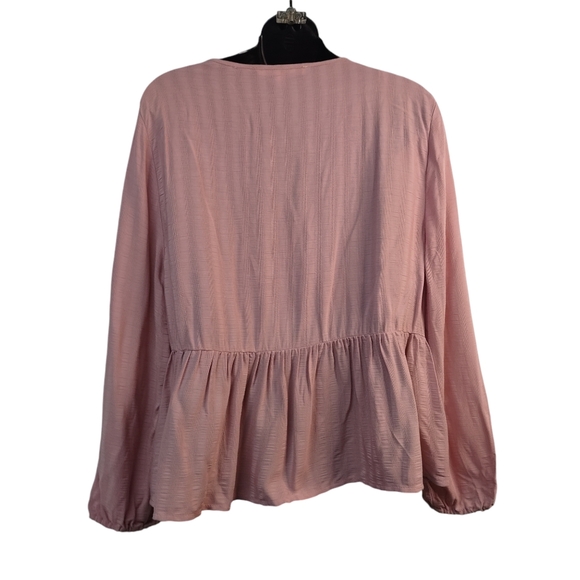 Love Tree Women's Dust Pink Button Down Top Blouse Size L NWOT - Picture 2 of 8